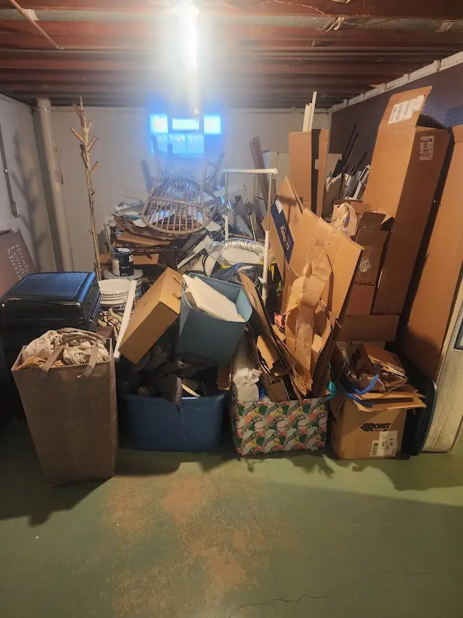 Roll-off dumpster container at job site for Concrete Dumpster Rental in Belpre